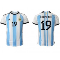 Camiseta Argentina Nicolas Otamendi #19 Primera Equipación Replica Mundial 2022 mangas cortas